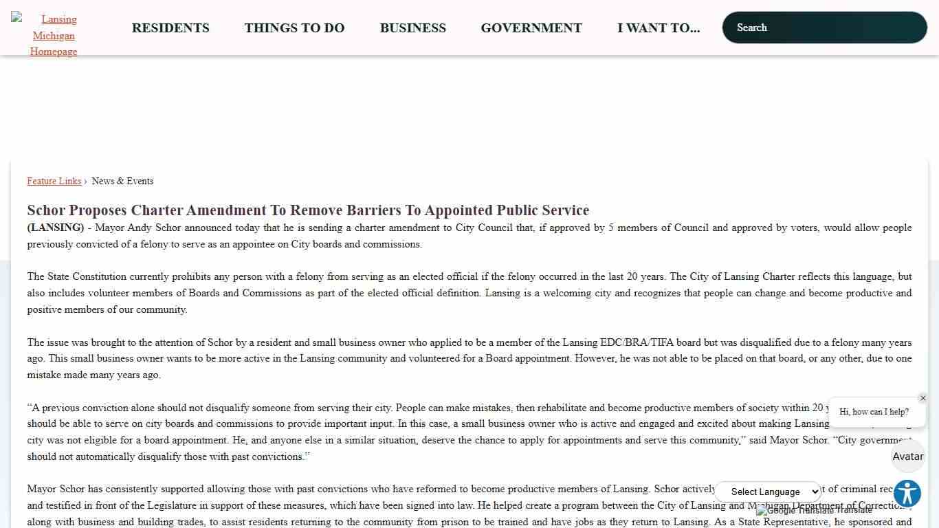 News & Events Lansing, MI - Official Website