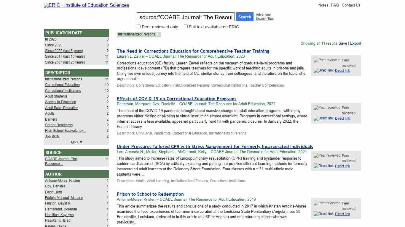 ERIC - Search Results